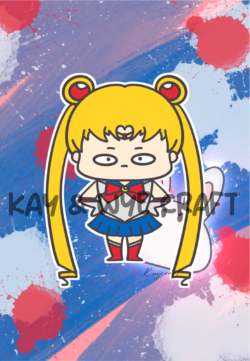 Sailor Moon Homemade Postcard