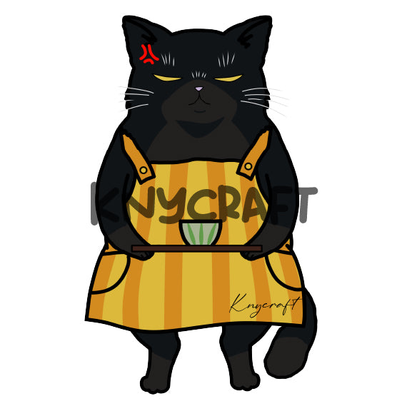 Yukichi - The Masterful Cat Is Depressed Again Today Homemade Stickers 諭吉 - 能幹貓今天也憂鬱手製貼紙