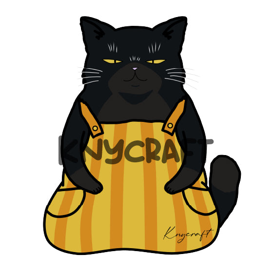 Yukichi - The Masterful Cat Is Depressed Again Today Homemade Stickers 諭吉 - 能幹貓今天也憂鬱手製貼紙